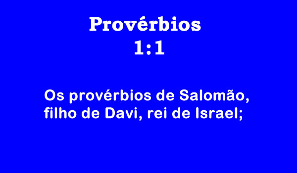 Provérbios 1: 1
